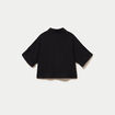 Chemise manches 3/4 noir femme