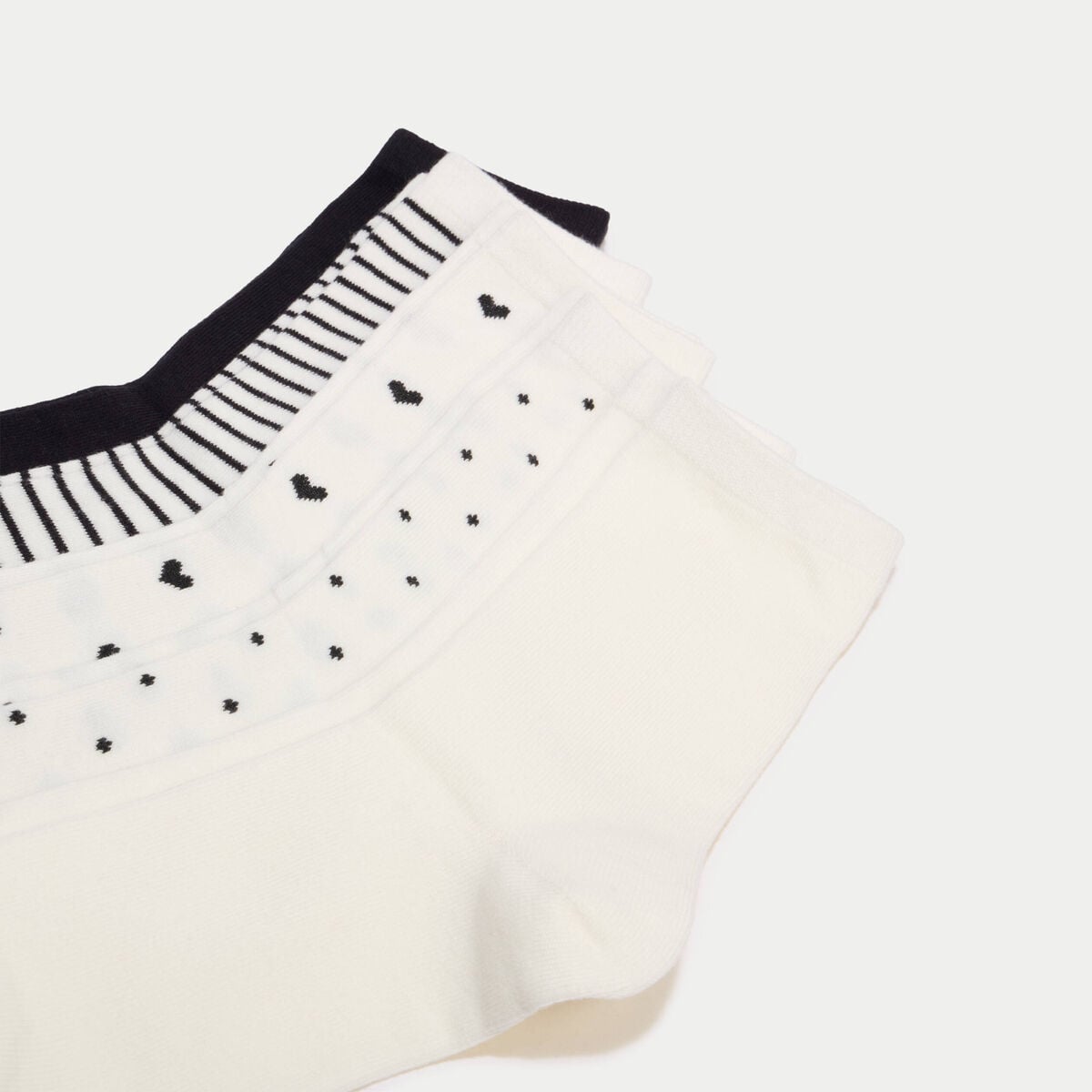 Lot 5 paires de chaussettes ecru femme