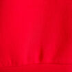 Sweat col chemise manches longues rouge femme