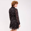 Robe &eacute;vas&eacute;e col v noir femme
