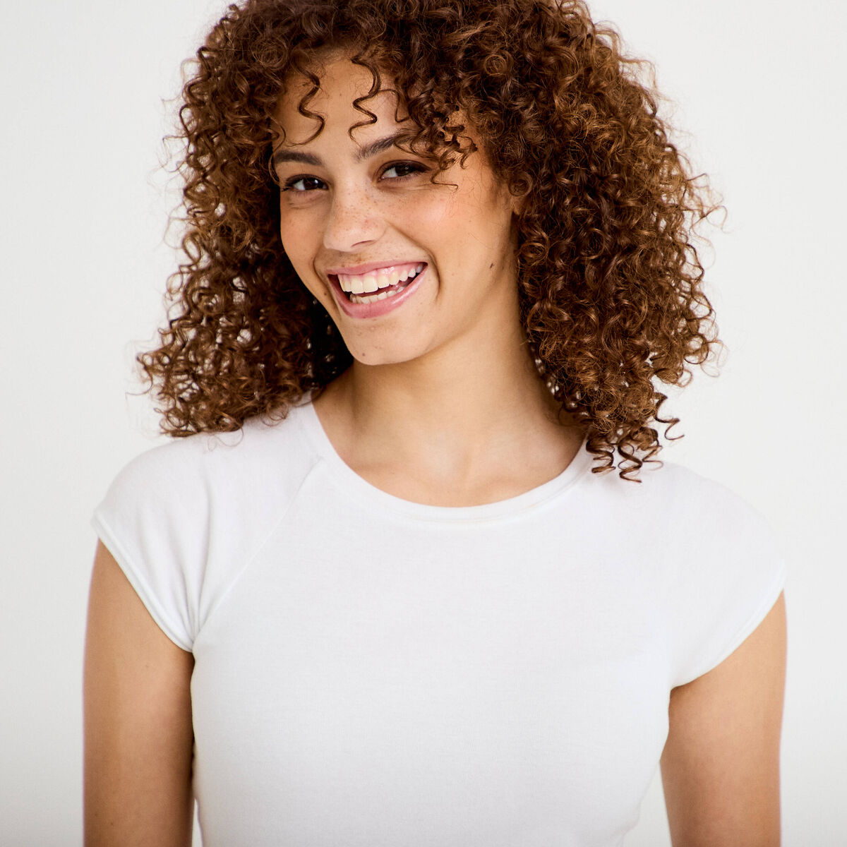 T-shirt manches courtes blanc femme