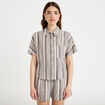 Chemise droite courte col classique blanc femme