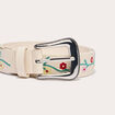 Ceinture brod&eacute;e blanc femme