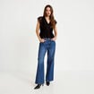 Blouse d&eacute;collet&eacute; voile manches courtes noir femme