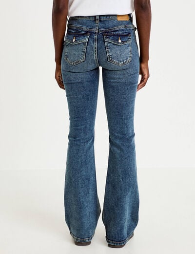 Jean bootcut taille basse denim dirty femme