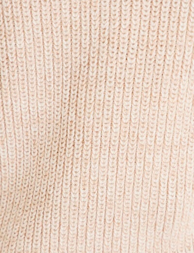 Pull manches longues brillant ivoire femme
