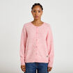 Gilet ample manches longues rose clair femme