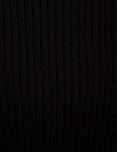Robe tricot patineuse c&ocirc;tel&eacute;e noir femme