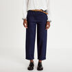 Jeans chino avec ceinture denim brut femme