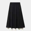 Jupon &eacute;vas&eacute; long noir femme