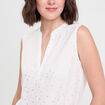 Blouse sans manches blanc femme