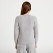 Pull manches longues gris clair femme