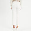 Jean bootcut cropped taille haute ecru femme