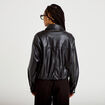 Veste effet boule manches longues noir femme