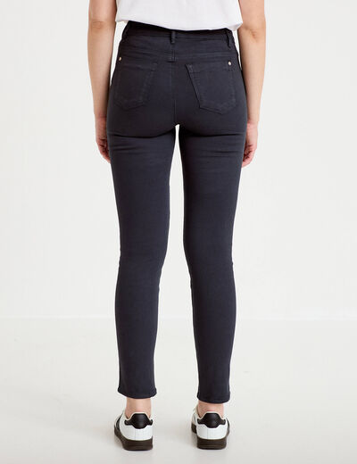 Jeans slim 5 poches bleu marine femme