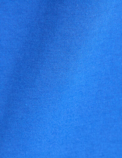 T-shirt col v manches courtes bleu electrique femme