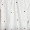 Blouse ample col tunisien manches 3/4 ecru femme