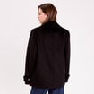 Caban col tailleur manches longues noir femme