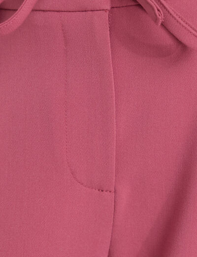 Pantalon large fluide vieux rose femme