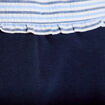 Sweat col chemise manches longues bleu marine femme