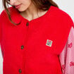 Gilet sans manches effet polaire rouge femme