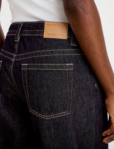 Jeans droit taille basse denim brut clean femme