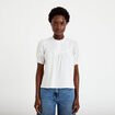 Blouse manches courtes brod&eacute;es ecru femme