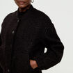 Veste teddy bouclette noir femme