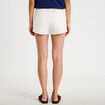 Short en jean avec broderie ecru femme