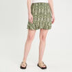 Jupe courte &eacute;vas&eacute;e vert kaki femme