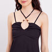 Robe &eacute;vas&eacute;e col bustier noir femme