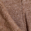 Pull &agrave; capuche manches longues marron clair femme