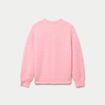 Gilet ample col rond manches longues rose femme