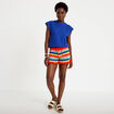 D&eacute;bardeur ajour&eacute; bleu electrique femme