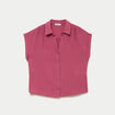Blouse manches courtes prune femme