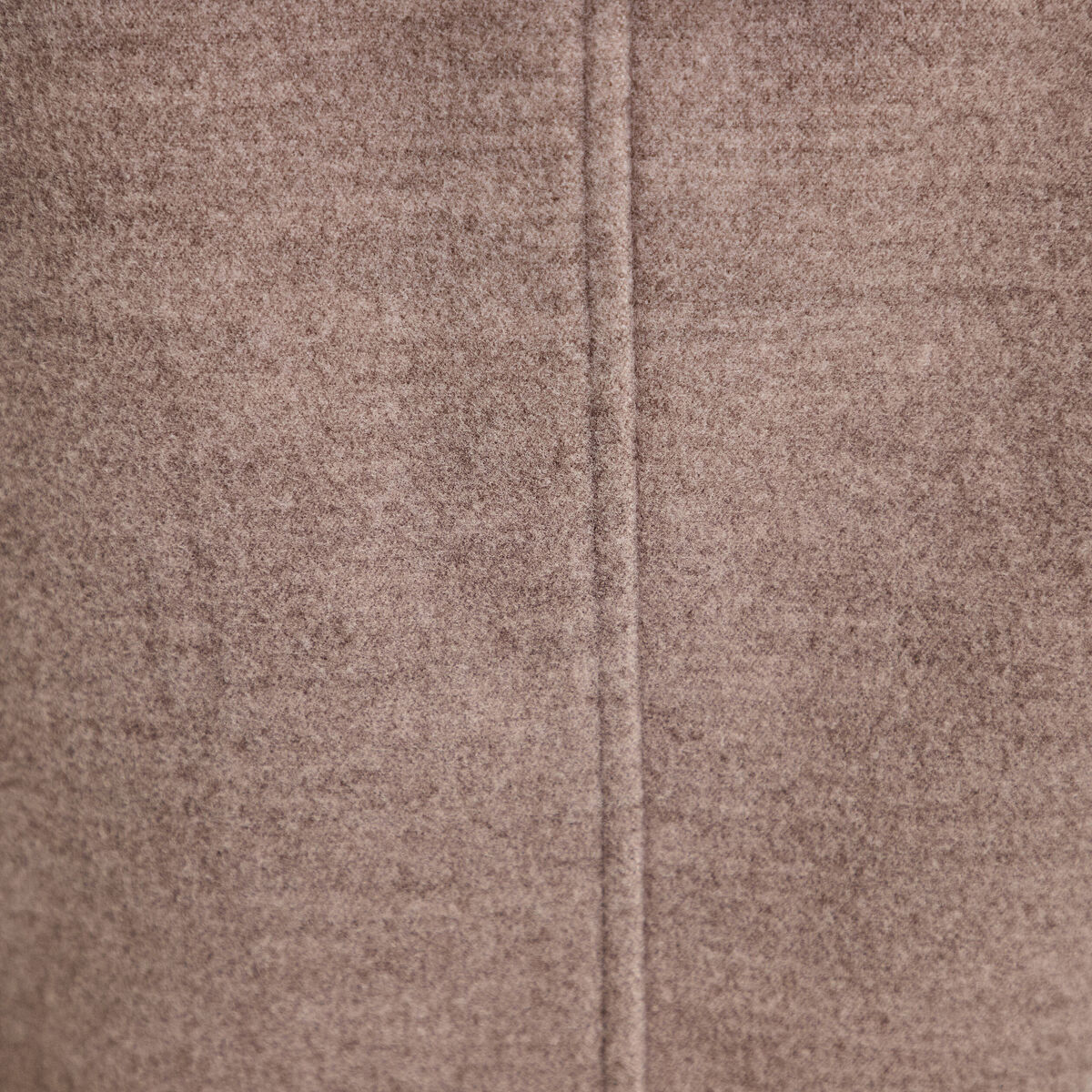 Manteau mi-long &agrave; capuche taupe femme