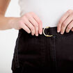 Jupe-short trap&egrave;ze courte noir femme