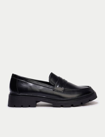 Mocassins noir femme