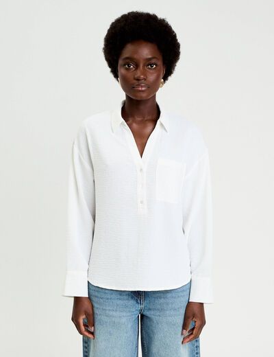 Vareuse manches longues ecru femme