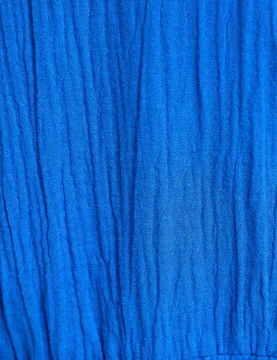 Combishort pliss&eacute; bleu electrique femme