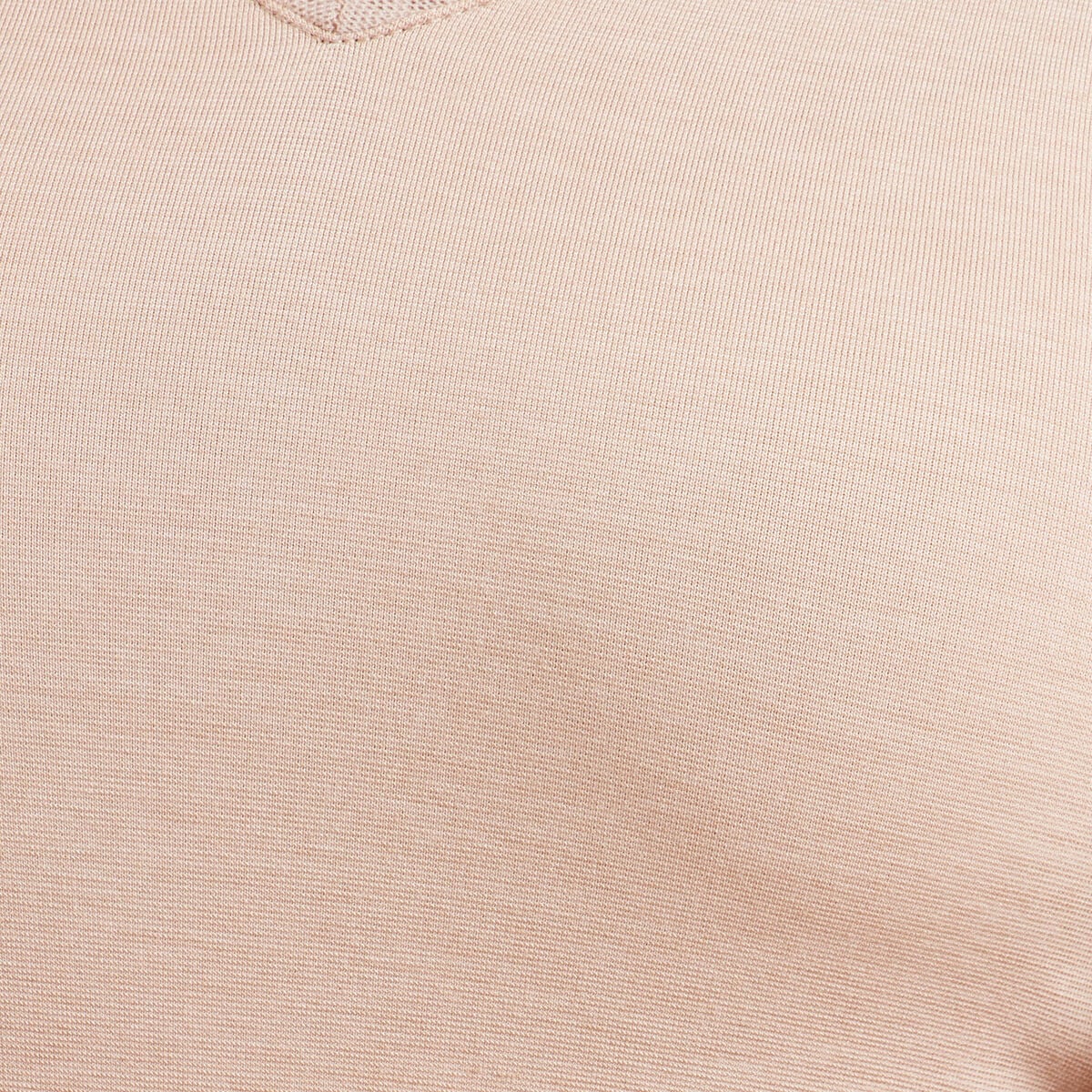 T-shirt thermique col en V plumetis sable femme