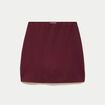 Jupe-short droite en maille rouge femme