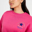 Sweat col rond manches longues rose fushia femme