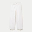Jean wide leg taille haute denim blanc femme