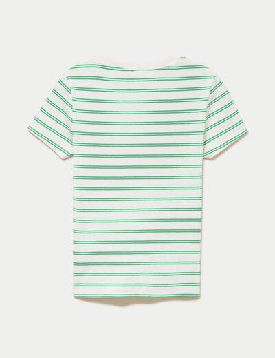 T-shirt c&ocirc;tel&eacute; ajust&eacute; vert femme