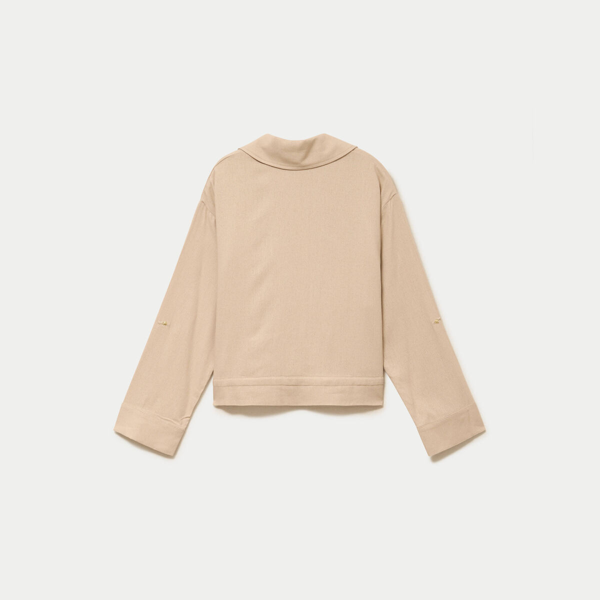 Veste col classique bas resserr&eacute; sable femme