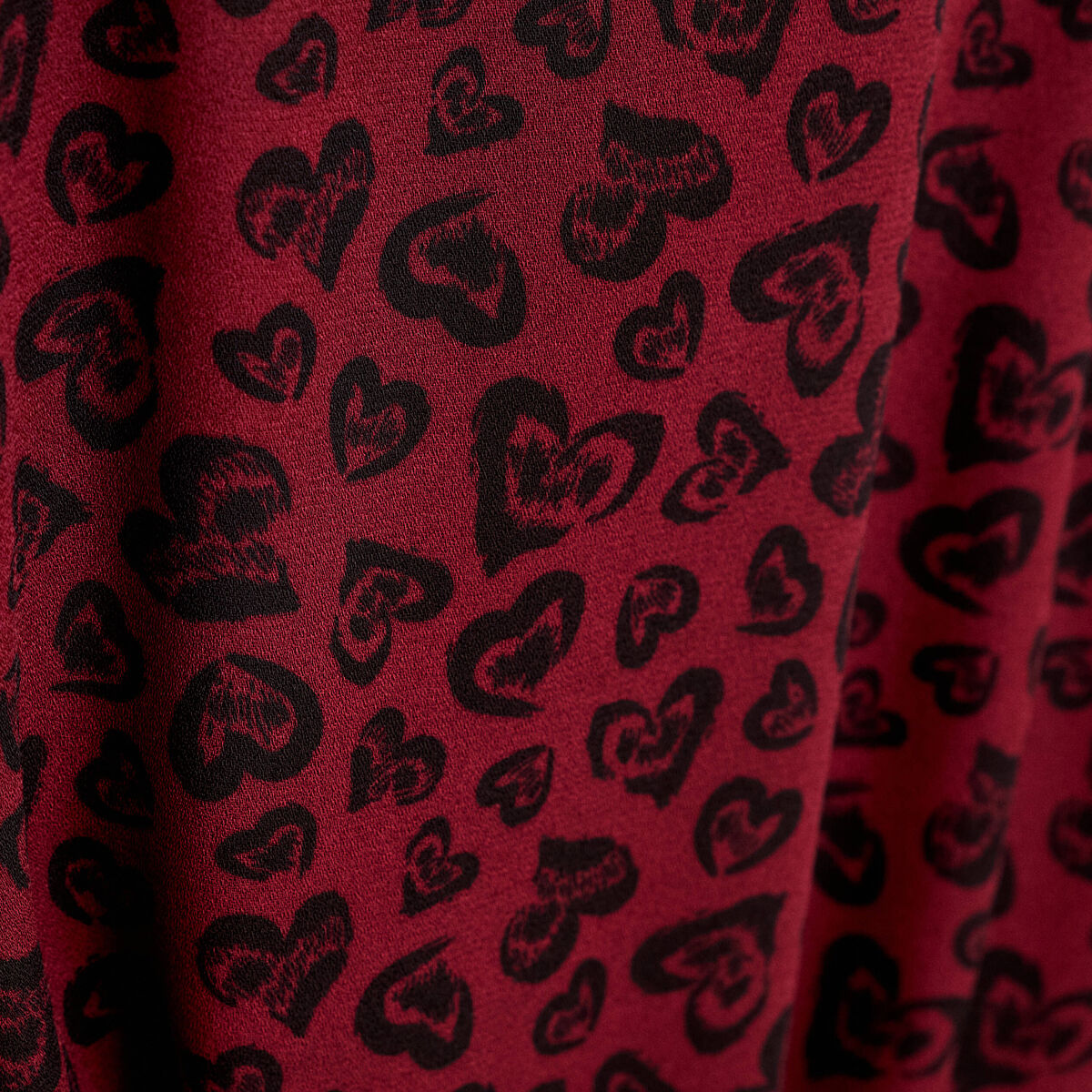 Robe droite ceintur&eacute;e rouge fonc&eacute; femme