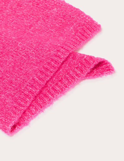 Ensemble bonnet et &eacute;charpe pr&ecirc;t &agrave; offrir rose fushia femme