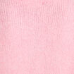 Gilet ample col rond manches longues rose femme