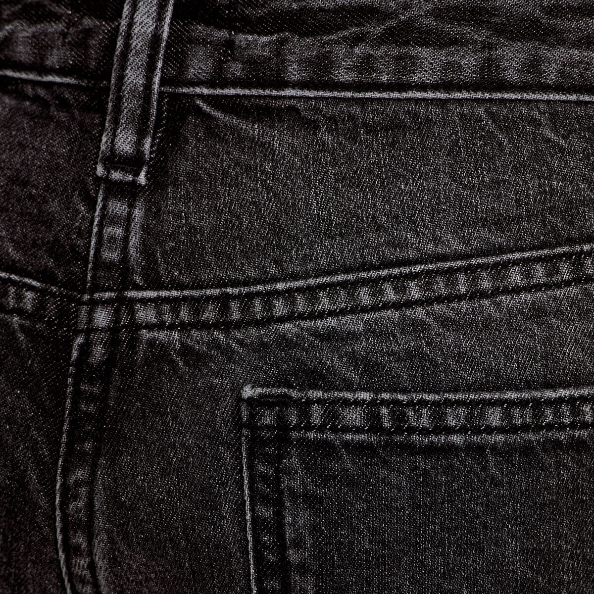 Jeans droit 5 poches denim snow noir femme